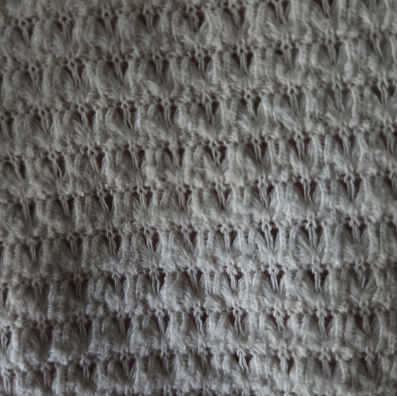 KLd Women's Waffle Knit Pullover Autumn Sweater Size S Cream/Ivory Used - Picture 6 of 7